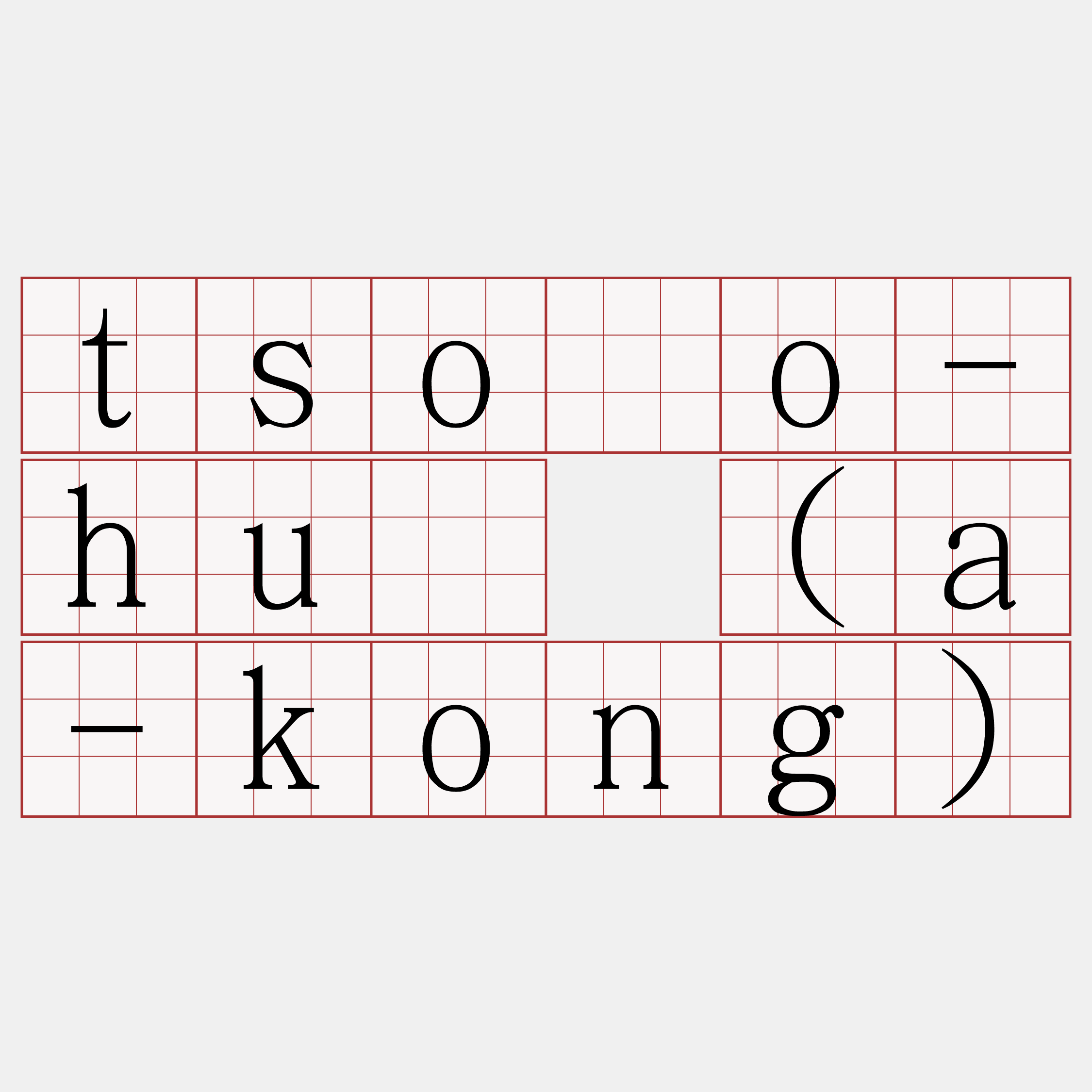 tsóo-hū (a-kong)